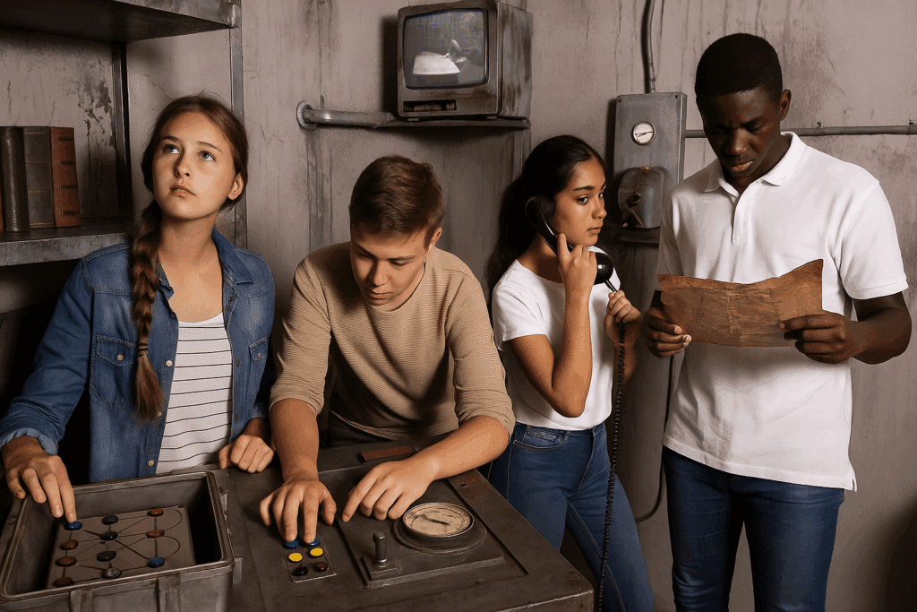 Jovenes en una escape room